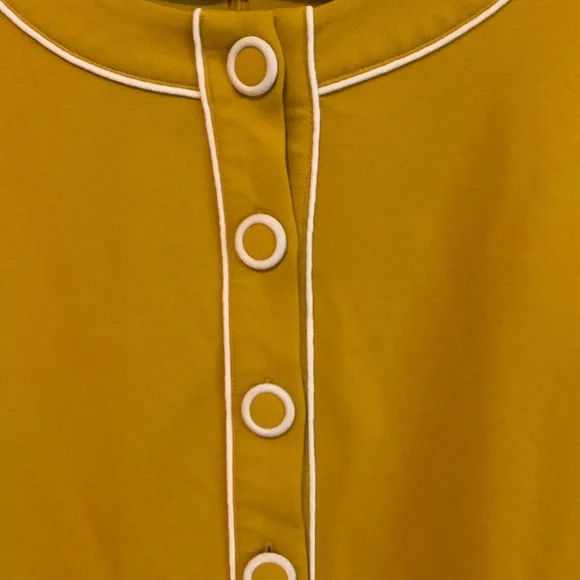Boden Mustard Button-Down Mini Dress - Picture 4 of 7